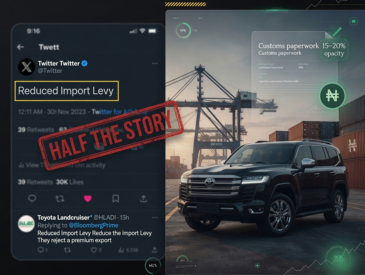 Nigeria Vehicle Import Levy Reduced — The Full Story